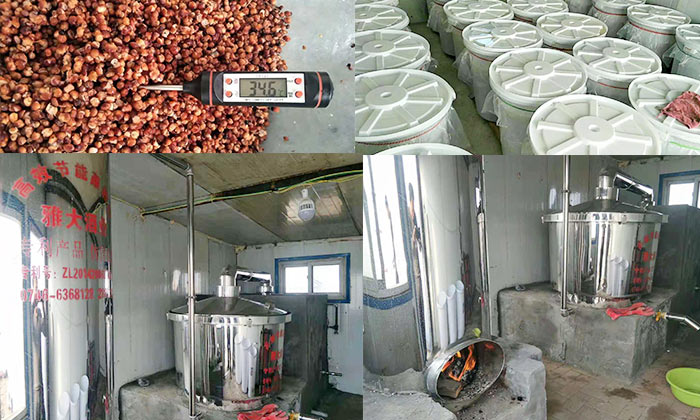 8.31讓游客參與用雅大熟料釀酒設(shè)備做高粱酒全過(guò)程