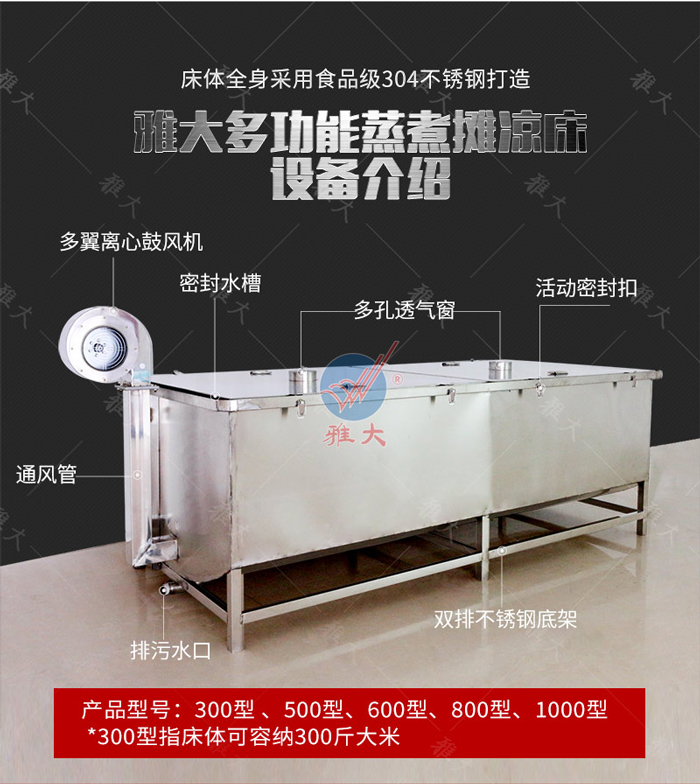 8.8雅大多功能蒸煮攤涼床1