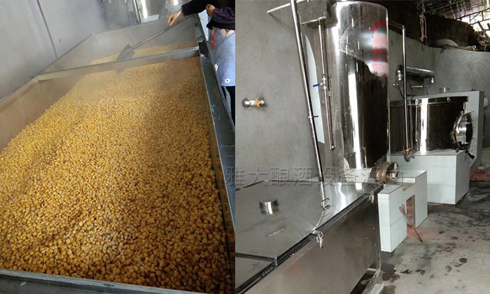 雅大糧食釀酒設(shè)備、攤涼蒸飯一體機安裝圖